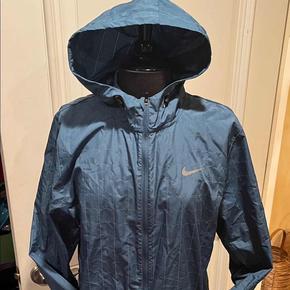 Nike Light Blue Hooded Windbreaker